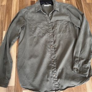 Olive Green long sleeve button down